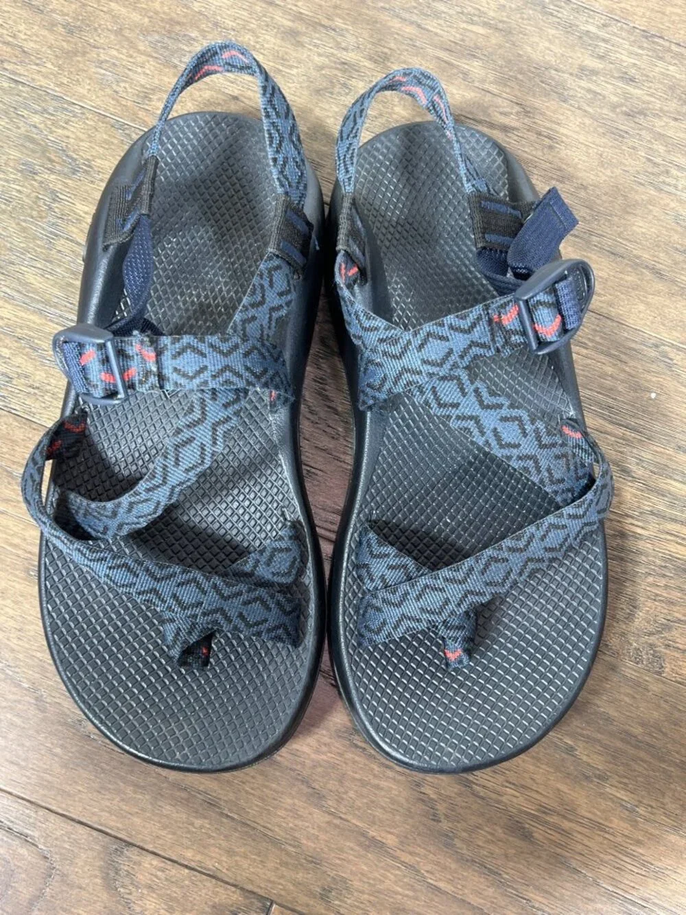 CHACO Z2 Classic Men's Sandal Stepped Navy Marine Hiking Water Shoes Sz 10 EUC